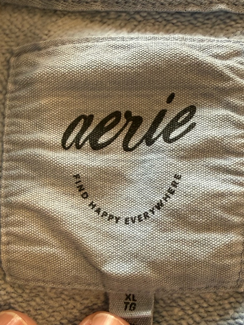 Women’s  Light Blue Aerie Crewneck Sweatshirt - Picture 2 of 4